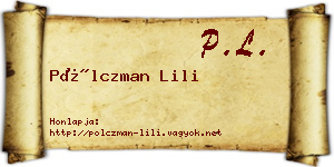 Pölczman Lili névjegykártya