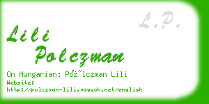 lili polczman business card